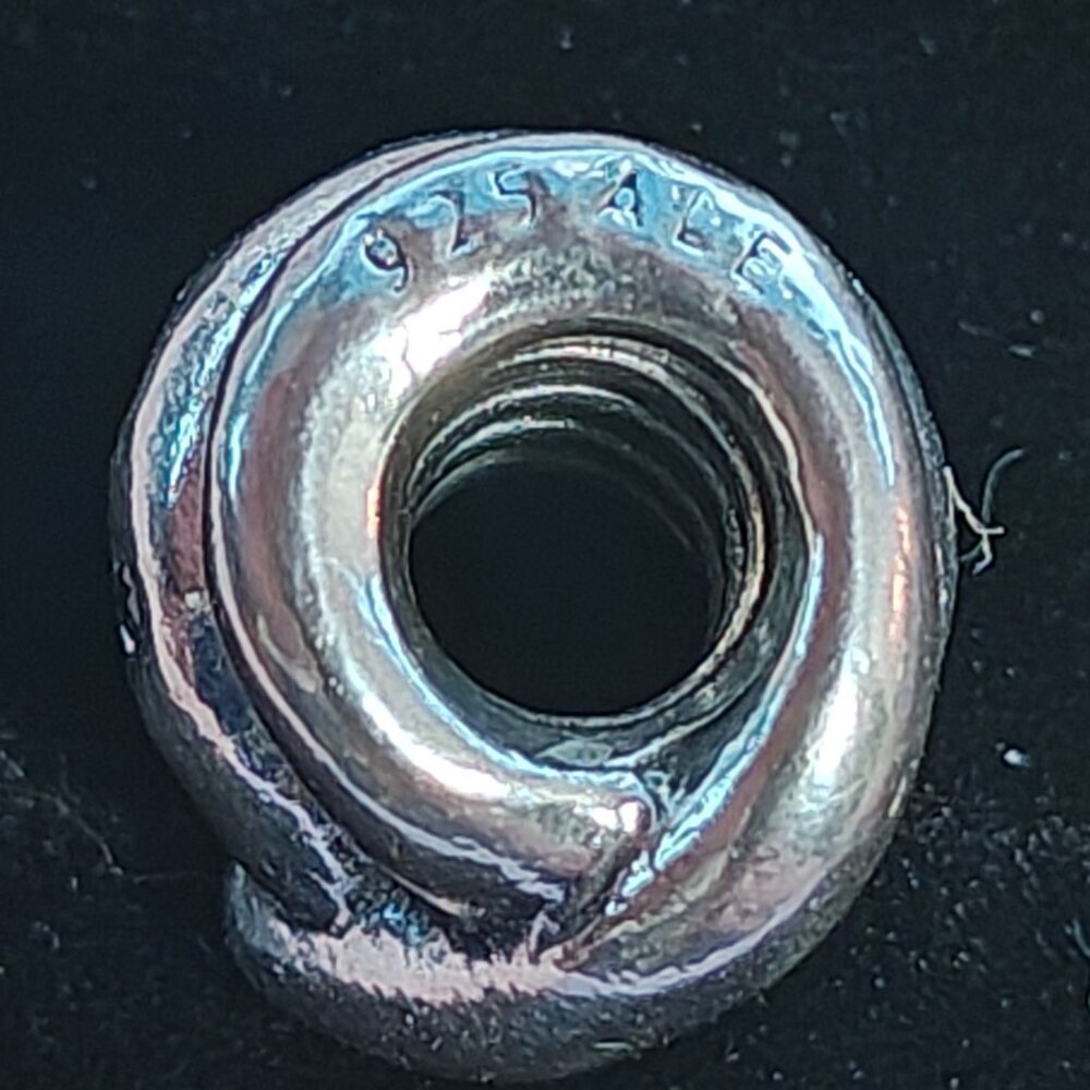 Authentic Pandora Retired Champagne Swirl CZ Charm 790328CCZ Sterling Silver - Picture 6 of 8